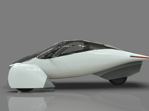 Aptera Solar Electric Vehicle Low-poly 3D Model