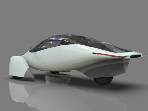 Aptera Solar Electric Vehicle Low-poly 3D Model