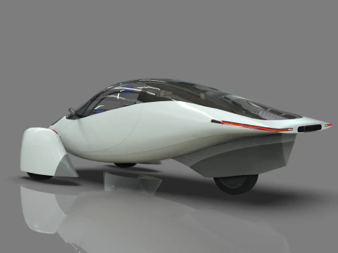 Aptera Solar Electric Vehicle Low-poly 3D Model