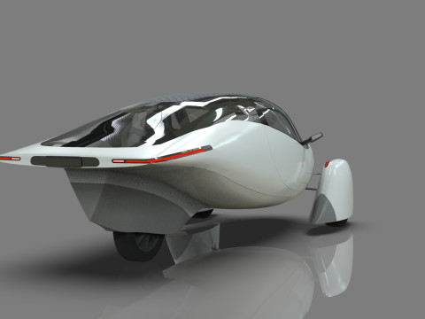 Aptera Solar Electric Vehicle Low-poly 3D Model