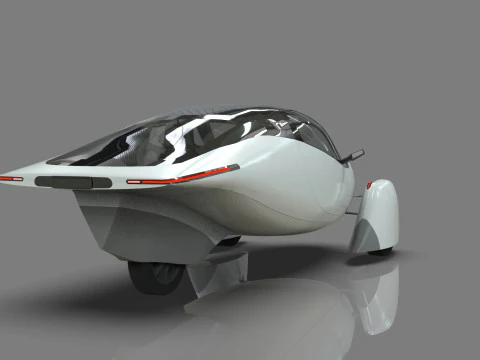 Aptera Solar Electric Vehicle Low-poly 3D Model
