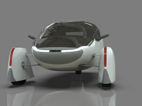 Aptera Solar Electric Vehicle Low-poly 3D Model