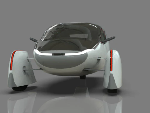 Aptera Solar Electric Vehicle Low-poly 3D Model