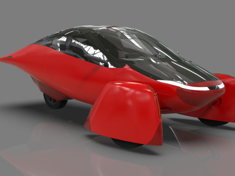 Aptera Solar Electric Vehicle Low-poly 3D Model