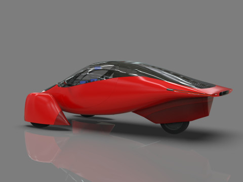Aptera Solar Electric Vehicle Low-poly 3D Model
