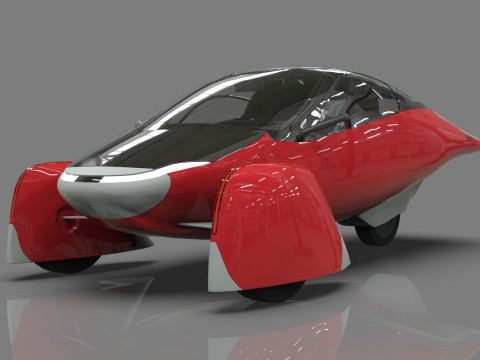 Aptera Solar Electric Vehicle Low-poly 3D Model
