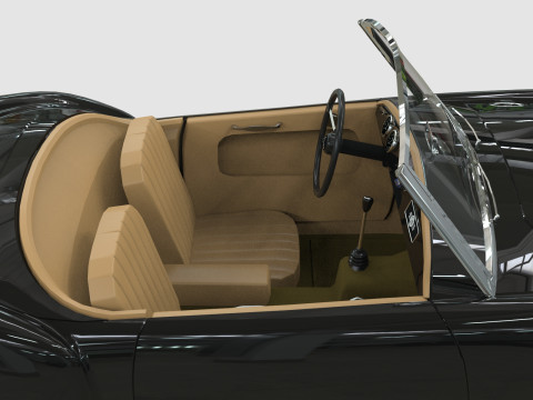 1961 MG MGA Roadster Low-poly Modello 3D