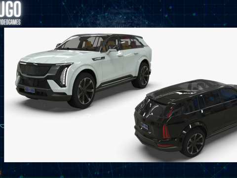 Cadillac Escalade IQ 2024 Low-poly 3D Model