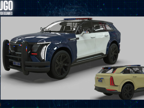 Cadillac Escalade IQ 2024 Police Interceptor Low-poly 3D Модель