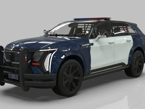 Cadillac Escalade IQ 2024 Police Interceptor Low-poly Model 3D