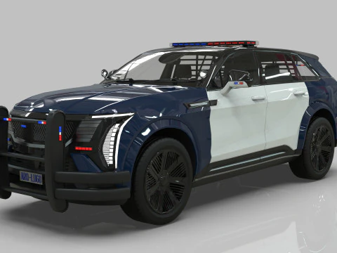 Cadillac Escalade IQ 2024 Police Interceptor Low-poly 3D Model