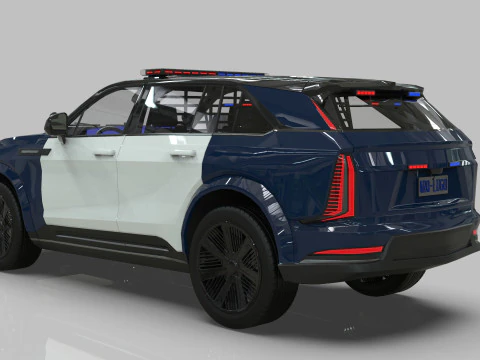 Cadillac Escalade IQ 2024 Police Interceptor Low-poly 3D Model