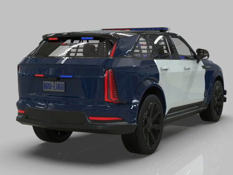 Cadillac Escalade IQ 2024 Police Interceptor Low-poly Model 3D