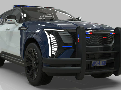 Cadillac Escalade IQ 2024 Police Interceptor Low-poly 3D Model