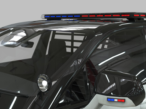 Cadillac Escalade IQ 2024 Police Interceptor Low-poly Model 3D