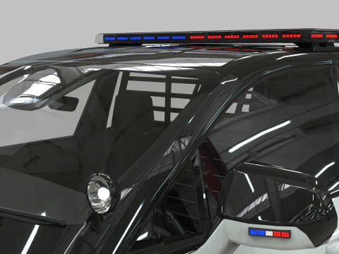 Cadillac Escalade IQ 2024 Police Interceptor Low-poly 3D Model