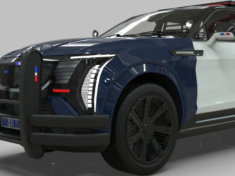 Cadillac Escalade IQ 2024 Police Interceptor Low-poly Model 3D
