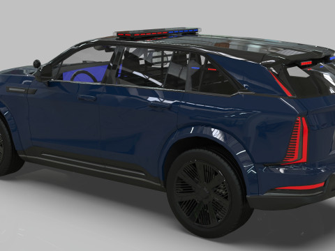 Cadillac Escalade IQ 2024 Police Interceptor Low-poly Model 3D