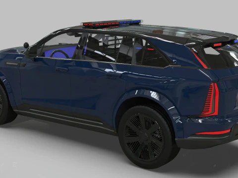 Cadillac Escalade IQ 2024 Police Interceptor Low-poly 3D Model