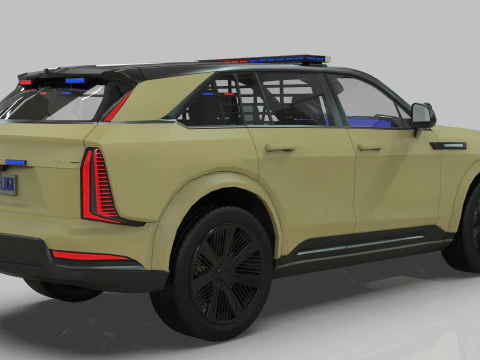 Cadillac Escalade IQ 2024 Police Interceptor Low-poly 3D Model