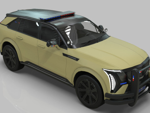 Cadillac Escalade IQ 2024 Police Interceptor Low-poly Model 3D
