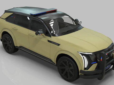 Cadillac Escalade IQ 2024 Police Interceptor Low-poly 3D Model