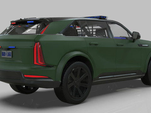 Cadillac Escalade IQ 2024 Police Interceptor Low-poly Model 3D
