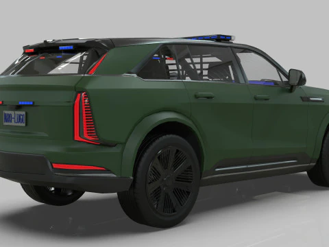 Cadillac Escalade IQ 2024 Police Interceptor Low-poly 3D Model