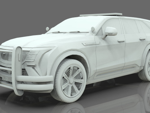 Cadillac Escalade IQ 2024 Police Interceptor Low-poly Model 3D