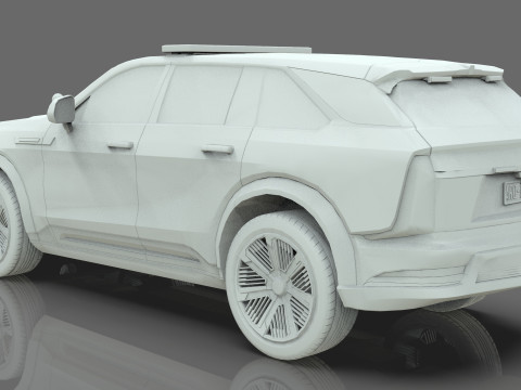 Cadillac Escalade IQ 2024 Police Interceptor Low-poly Model 3D