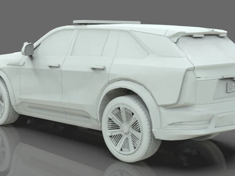 Cadillac Escalade IQ 2024 Police Interceptor Low-poly 3D Model