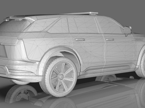 Cadillac Escalade IQ 2024 Police Interceptor Low-poly Model 3D