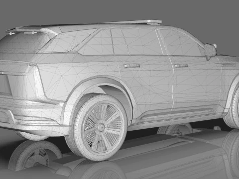Cadillac Escalade IQ 2024 Police Interceptor Low-poly 3D Model