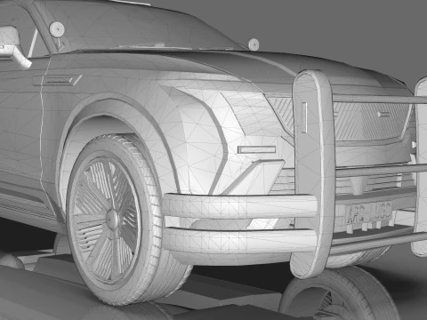Cadillac Escalade IQ 2024 Police Interceptor Low-poly 3D Model