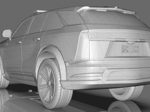 Cadillac Escalade IQ 2024 Police Interceptor Low-poly 3D Model