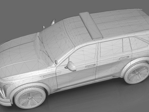 Cadillac Escalade IQ 2024 Police Interceptor Low-poly Model 3D