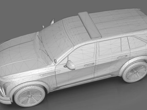 Cadillac Escalade IQ 2024 Police Interceptor Low-poly 3D Model