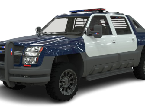Chevrolet Avalanche Police Interceptor 2002 3D Модель