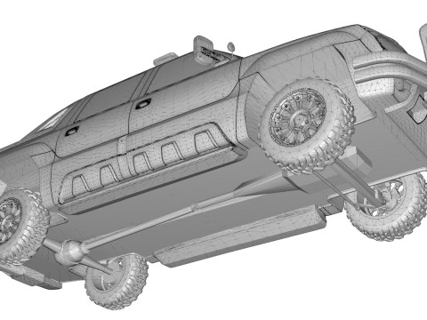 Chevrolet Avalanche Police Interceptor 2002 3D Модель