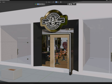 Midpoly Fancy Barbershop 3D 모델