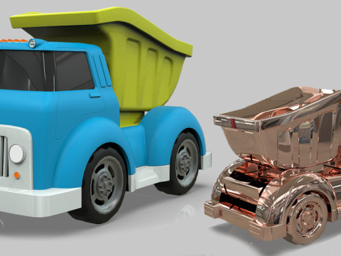 Dump Truck Cartoon Vehicle Modelo 3D