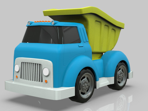 Dump Truck Cartoon Vehicle Modelo 3D