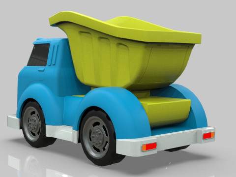 Dump Truck Cartoon Vehicle Modelo 3D