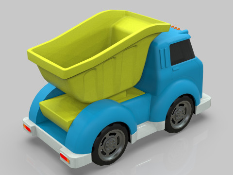 Dump Truck Cartoon Vehicle Modelo 3D