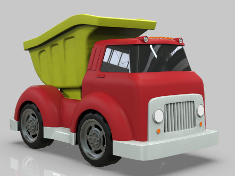 Dump Truck Cartoon Vehicle Modelo 3D