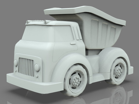 Dump Truck Cartoon Vehicle Modelo 3D