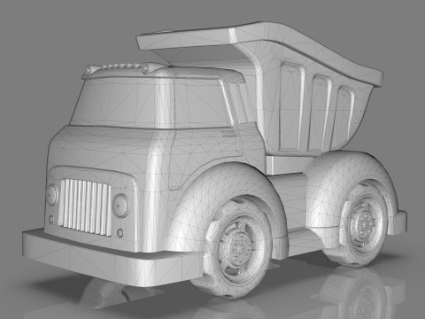 Dump Truck Cartoon Vehicle Modelo 3D