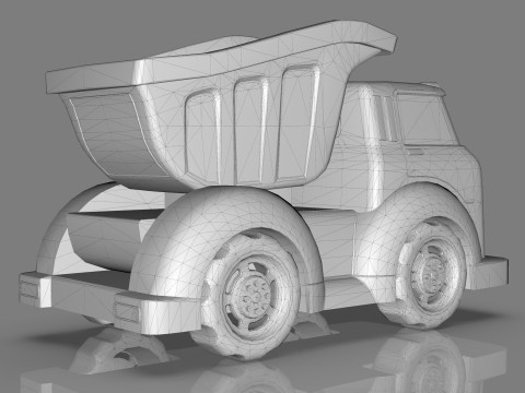 Dump Truck Cartoon Vehicle Modelo 3D
