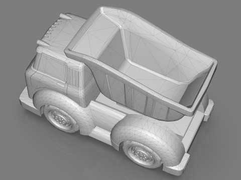 Dump Truck Cartoon Vehicle Modelo 3D