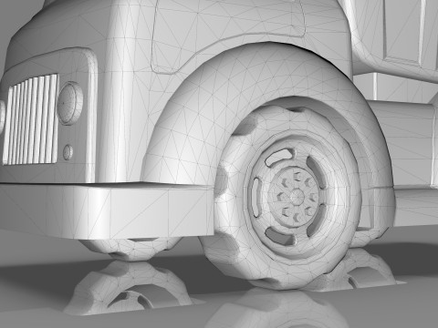 Dump Truck Cartoon Vehicle Modelo 3D